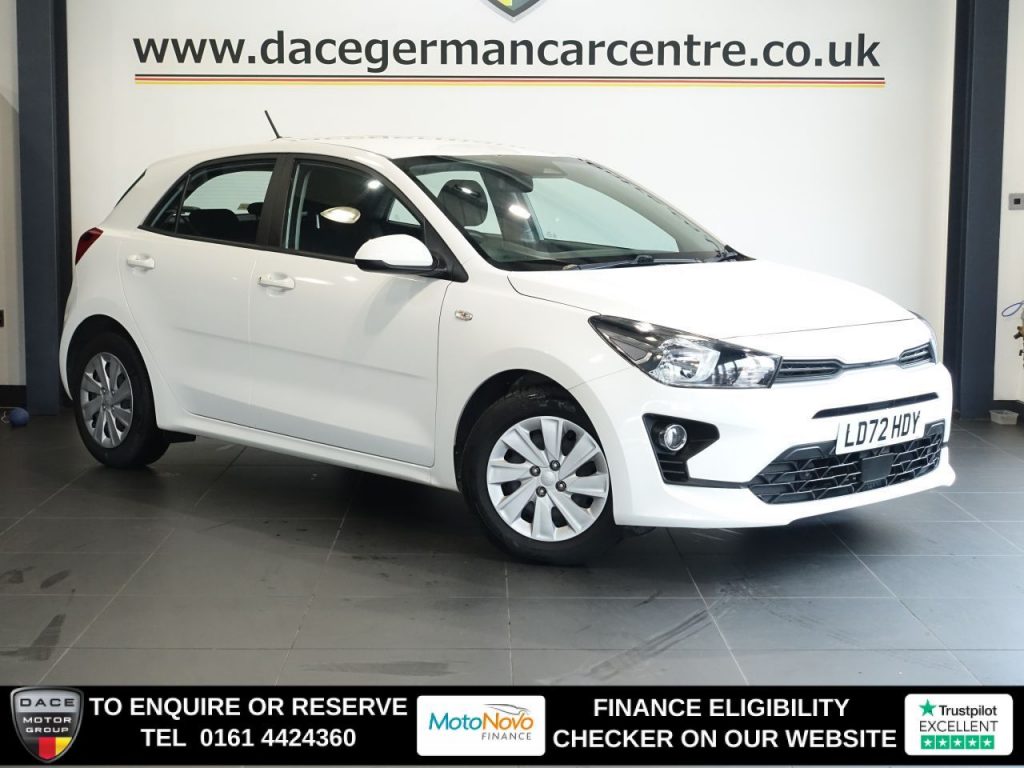 Used 2022 WHITE KIA RIO Hatchback 1.2 1 Hatchback 5dr Petrol Manual Euro 6 (s/s) (83 bhp) (reg. 2022-10-25) for sale in Altrincham