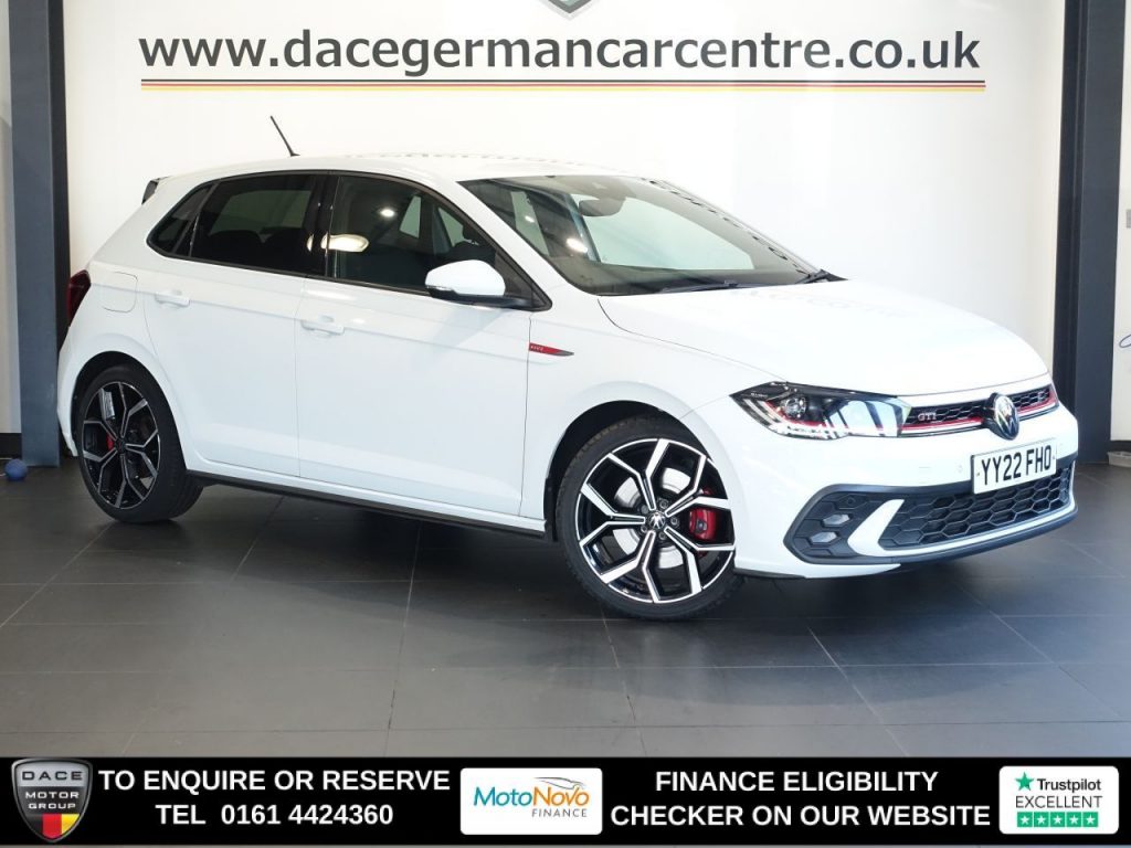 Used 2022 WHITE VOLKSWAGEN POLO Hatchback 2.0 TSI GTI Hatchback 5dr Petrol DSG Euro 6 (s/s) (207 ps) (reg. 2022-04-12) for sale in Altrincham