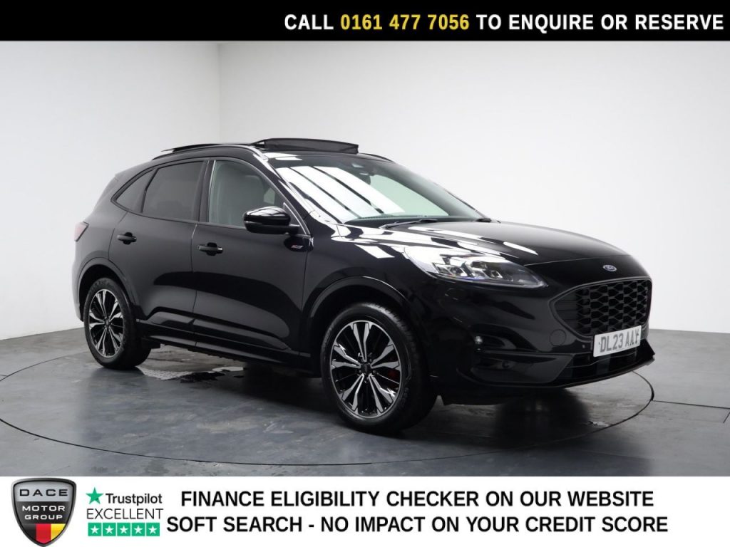 Used 2023 BLACK FORD KUGA SUV 2.5 EcoBoost Duratec 14.4kWh ST-Line X SUV 5dr Petrol Plug-in Hybrid CVT Euro 6 (s/s) (225 ps) (reg. 2023-06-16) for sale in Stockport