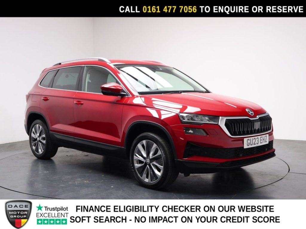Used 2023 RED SKODA KAROQ SUV 1.5 TSI ACT SE L SUV 5dr Petrol DSG Euro 6 (s/s) (150 ps) (reg. 2023-04-15) for sale in Stockport
