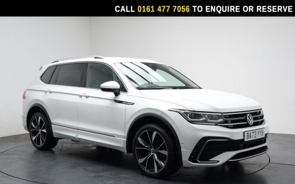 Used 2023 WHITE VOLKSWAGEN TIGUAN ALLSPACE SUV 1.5 TSI R-Line SUV 5dr Petrol DSG Euro 6 (s/s) (150 ps) (reg. 2023-09-23) for sale in Stockport