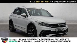 Used 2023 WHITE VOLKSWAGEN TIGUAN SUV 1.4 TSI 13kWh R-Line SUV 5dr Petrol Plug-in Hybrid DSG Euro 6 (s/s) (245 ps) (reg. 2023-05-19) for sale in Manchester