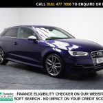 Used 2014 BLUE AUDI S3 Hatchback 2.0 TFSI Hatchback 3dr Petrol Manual quattro Euro 6 (s/s) (300 ps) (reg. 2014-04-30) for sale in Stockport
