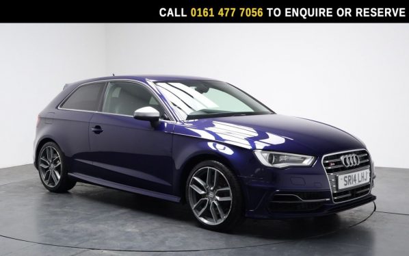 Used 2014 BLUE AUDI S3 Hatchback 2.0 TFSI Hatchback 3dr Petrol Manual quattro Euro 6 (s/s) (300 ps) (reg. 2014-04-30) for sale in Stockport