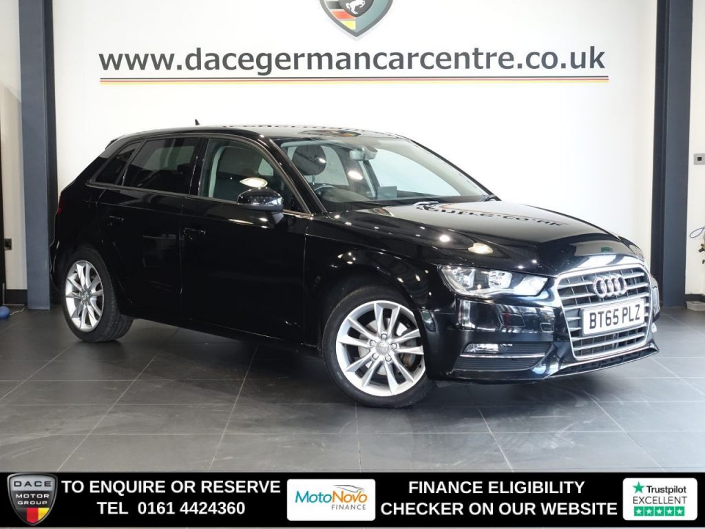 Used 2015 BLACK AUDI A3 Hatchback 2.0 TDI SE Technik Sportback 5dr Diesel Manual Euro 6 (s/s) (150 ps) (reg. 2015-12-02) for sale in Altrincham