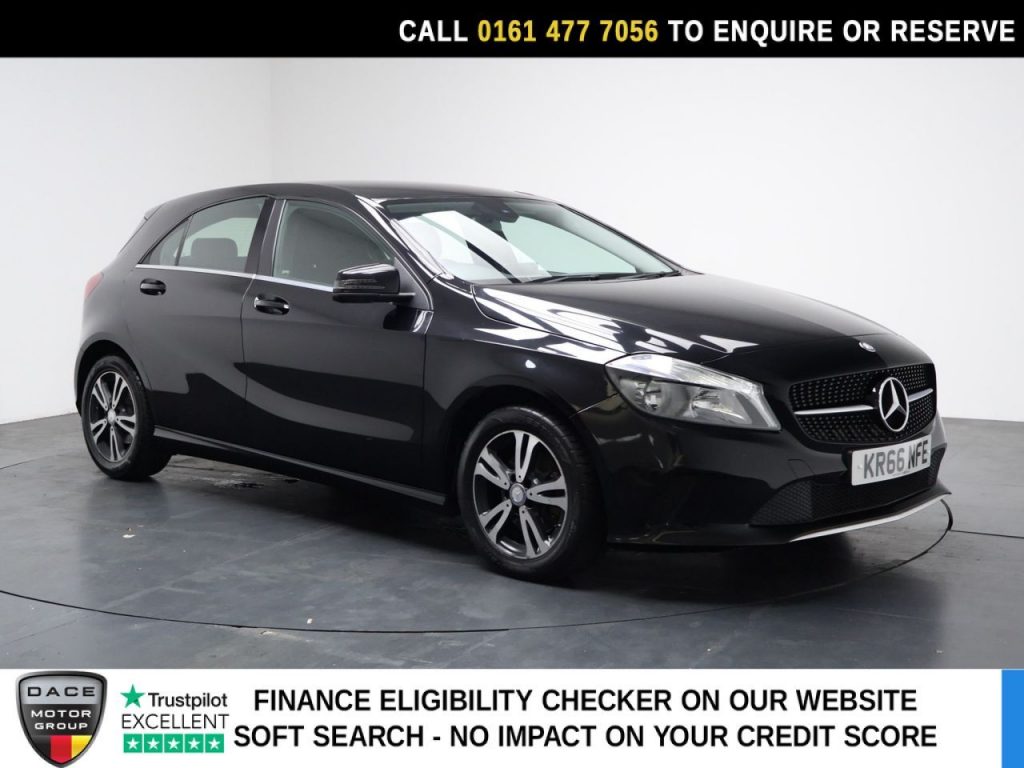 Used 2016 BLACK MERCEDES-BENZ A-CLASS Hatchback 1.6 A180 SE Hatchback 5dr Petrol 7G-DCT Euro 6 (s/s) (122 ps) (reg. 2016-12-13) for sale in Stockport