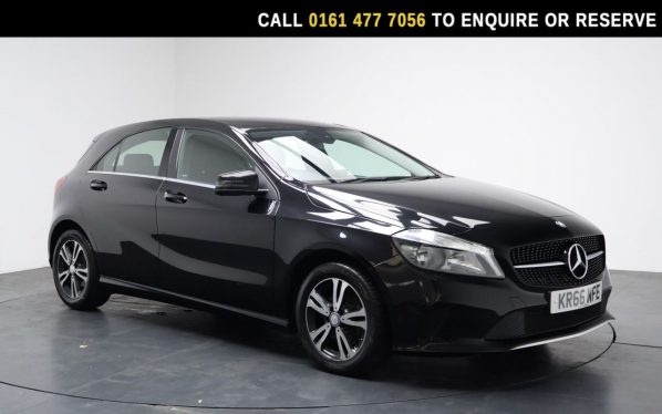 Used 2016 BLACK MERCEDES-BENZ A-CLASS Hatchback 1.6 A180 SE Hatchback 5dr Petrol 7G-DCT Euro 6 (s/s) (122 ps) (reg. 2016-12-13) for sale in Stockport