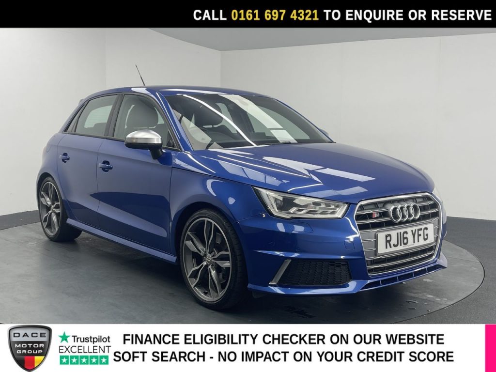 Used 2016 BLUE AUDI S1 Hatchback 2.0 TFSI Sportback 5dr Petrol Manual quattro Euro 6 (s/s) (231 ps) (reg. 2016-06-09) for sale in Manchester