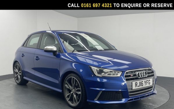 Used 2016 BLUE AUDI S1 Hatchback 2.0 TFSI Sportback 5dr Petrol Manual quattro Euro 6 (s/s) (231 ps) (reg. 2016-06-09) for sale in Manchester