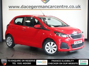 Used 2016 RED PEUGEOT 108 Hatchback 1.0 Active Hatchback 5dr Petrol Manual Euro 6 (68 ps) (reg. 2016-08-16) for sale in Altrincham