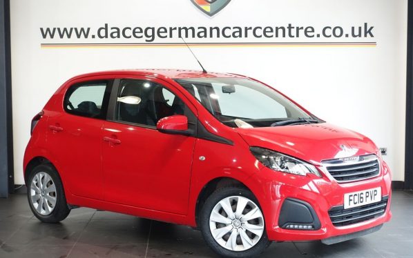 Used 2016 RED PEUGEOT 108 Hatchback 1.0 Active Hatchback 5dr Petrol Manual Euro 6 (68 ps) (reg. 2016-08-16) for sale in Altrincham