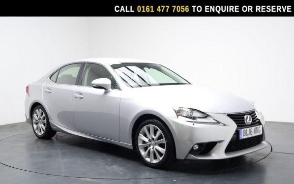 Used 2016 SILVER LEXUS IS Saloon 2.5 300h Advance Saloon 4dr Petrol Hybrid E-CVT Euro 6 (s/s) (223 ps) (reg. 2016-05-31) for sale in Stockport