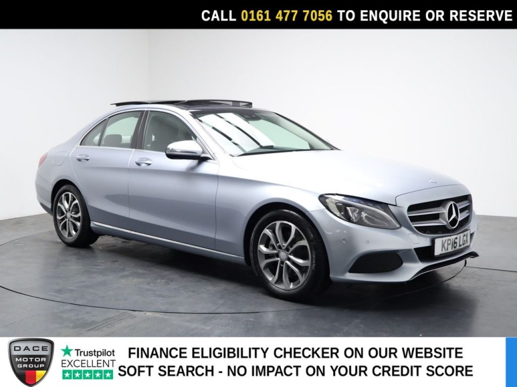 Used 2016 SILVER MERCEDES-BENZ C-CLASS Saloon 2.1 C220d Sport (Premium Plus) Saloon 4dr Diesel 7G-Tronic+ Euro 6 (s/s) (170 ps) (reg. 2016-04-19) for sale in Stockport