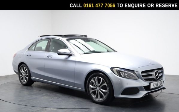 Used 2016 SILVER MERCEDES-BENZ C-CLASS Saloon 2.1 C220d Sport (Premium Plus) Saloon 4dr Diesel 7G-Tronic+ Euro 6 (s/s) (170 ps) (reg. 2016-04-19) for sale in Stockport