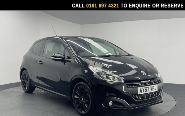 Used 2017 BLACK PEUGEOT 208 Hatchback 1.2 PureTech Black Edition Hatchback 3dr Petrol Manual Euro 6 (82 ps) (reg. 2017-10-31) for sale in Manchester