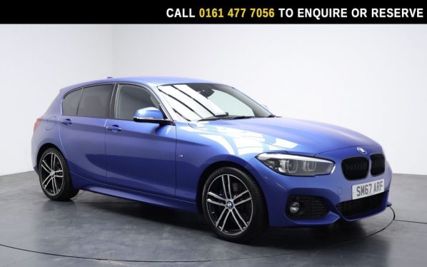 Used 2017 BLUE BMW 1 SERIES Hatchback 1.5 118i M Sport Shadow Edition Hatchback 5dr Petrol Manual Euro 6 (s/s) (136 ps) (reg. 2017-11-28) for sale in Stockport