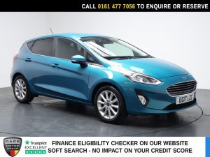 Used 2017 BLUE FORD FIESTA Hatchback 1.0T EcoBoost Titanium Hatchback 5dr Petrol Manual Euro 6 (s/s) (100 ps) (reg. 2017-08-07) for sale in Stockport