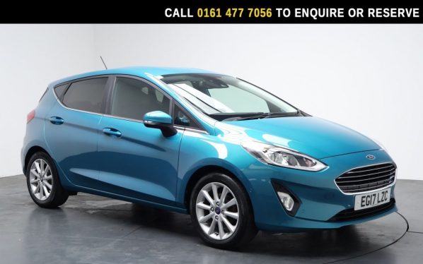 Used 2017 BLUE FORD FIESTA Hatchback 1.0T EcoBoost Titanium Hatchback 5dr Petrol Manual Euro 6 (s/s) (100 ps) (reg. 2017-08-07) for sale in Stockport