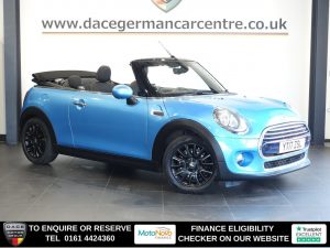 Used 2017 BLUE MINI CONVERTIBLE Convertible 1.5 Cooper Convertible 2dr Petrol Manual Euro 6 (s/s) (136 ps) (reg. 2017-03-10) for sale in Altrincham