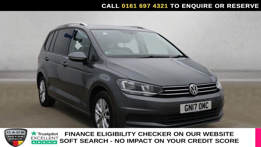 Used 2017 GREY VOLKSWAGEN TOURAN MPV 1.6 TDI BlueMotion Tech SE MPV 5dr Diesel DSG Euro 6 (s/s) (115 ps) (reg. 2017-03-03) for sale in Manchester