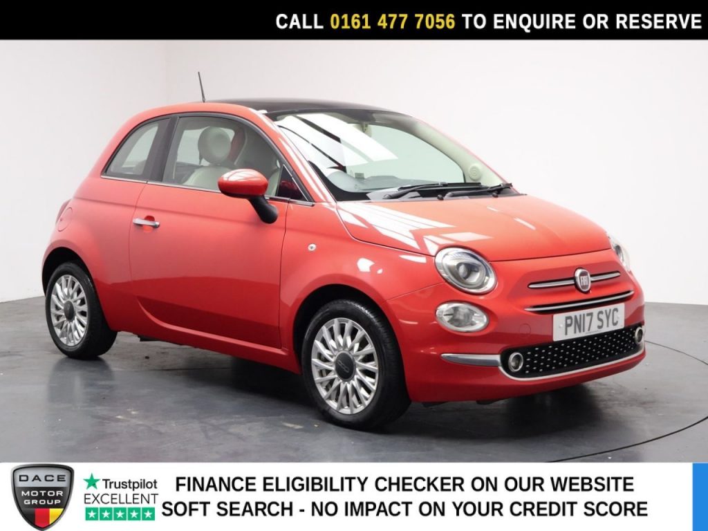 Used 2017 PINK FIAT 500 Hatchback 1.2 Lounge Hatchback 3dr Petrol Manual Euro 6 (s/s) (69 bhp) (reg. 2017-03-31) for sale in Stockport