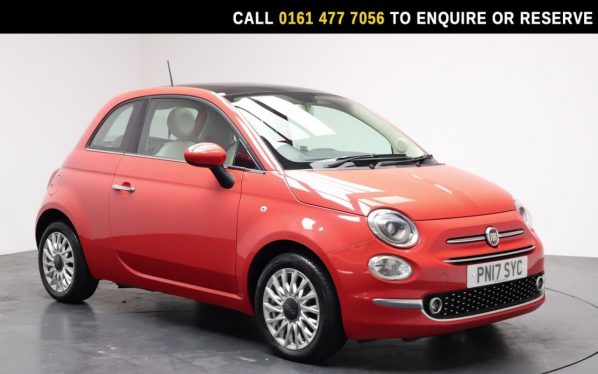 Used 2017 PINK FIAT 500 Hatchback 1.2 Lounge Hatchback 3dr Petrol Manual Euro 6 (s/s) (69 bhp) (reg. 2017-03-31) for sale in Stockport