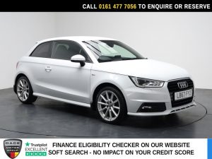 Used 2017 WHITE AUDI A1 Hatchback 1.4 TFSI S line Hatchback 3dr Petrol Manual Euro 6 (s/s) (125 ps) (reg. 2017-12-28) for sale in Stockport