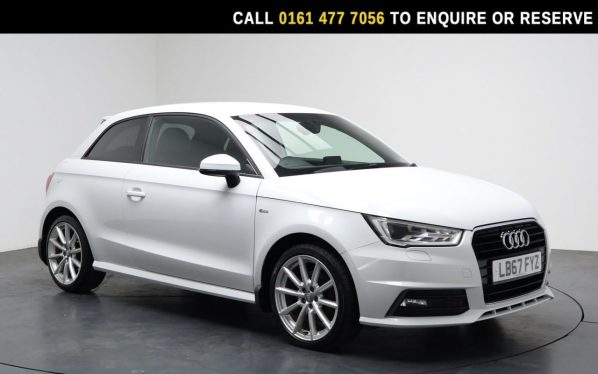 Used 2017 WHITE AUDI A1 Hatchback 1.4 TFSI S line Hatchback 3dr Petrol Manual Euro 6 (s/s) (125 ps) (reg. 2017-12-28) for sale in Stockport