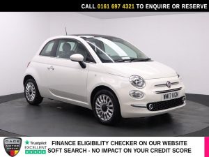 Used 2017 WHITE FIAT 500 Hatchback 1.2 Lounge Hatchback 3dr Petrol Manual Euro 6 (s/s) (69 bhp) (reg. 2017-05-11) for sale in Manchester