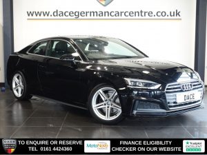 Used 2018 BLACK AUDI A5 Coupe 1.4 TFSI S line Coupe 2dr Petrol S Tronic Euro 6 (s/s) (150 ps) (reg. 2018-09-28) for sale in Altrincham