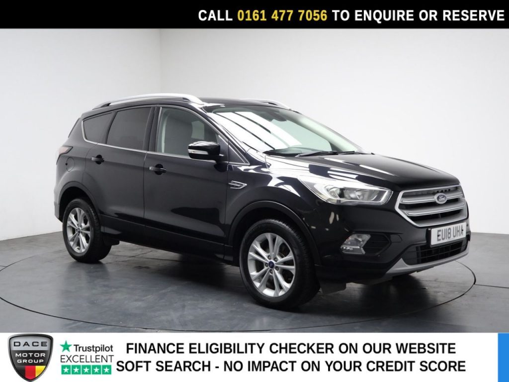 Used 2018 BLACK FORD KUGA SUV 2.0 TDCi Titanium SUV 5dr Diesel Manual Euro 6 (s/s) (150 ps) (reg. 2018-03-08) for sale in Stockport