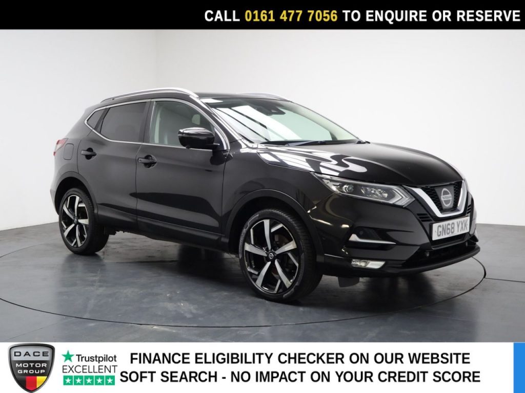 Used 2018 BLACK NISSAN QASHQAI SUV 1.2 DIG-T Tekna SUV 5dr Petrol Manual Euro 6 (s/s) (115 ps) (reg. 2018-09-28) for sale in Stockport