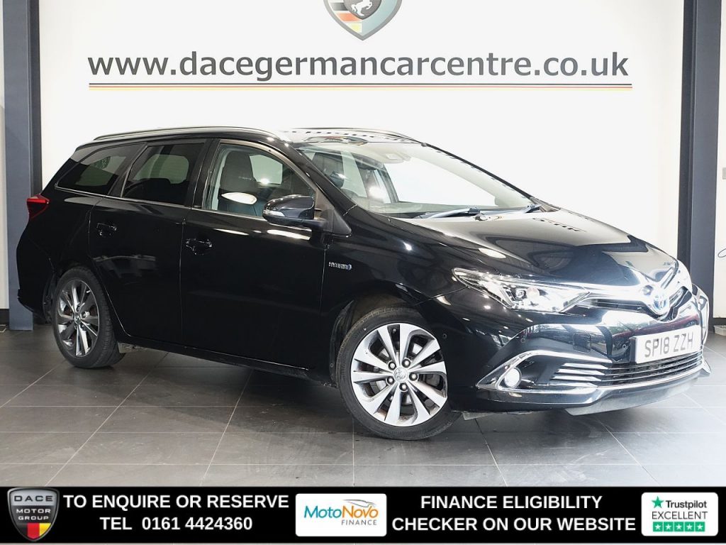 Used 2018 BLACK TOYOTA AURIS Estate 1.8 VVT-h Excel Touring Sports 5dr Petrol Hybrid CVT Euro 6 (s/s) (136 ps) (reg. 2018-03-31) for sale in Altrincham