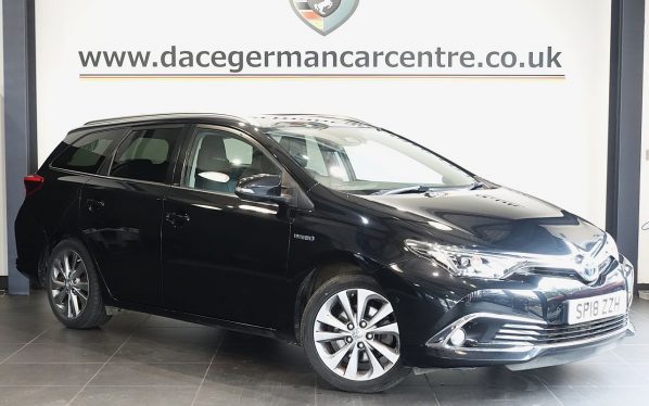 Used 2018 BLACK TOYOTA AURIS Estate 1.8 VVT-h Excel Touring Sports 5dr Petrol Hybrid CVT Euro 6 (s/s) (136 ps) (reg. 2018-03-31) for sale in Altrincham