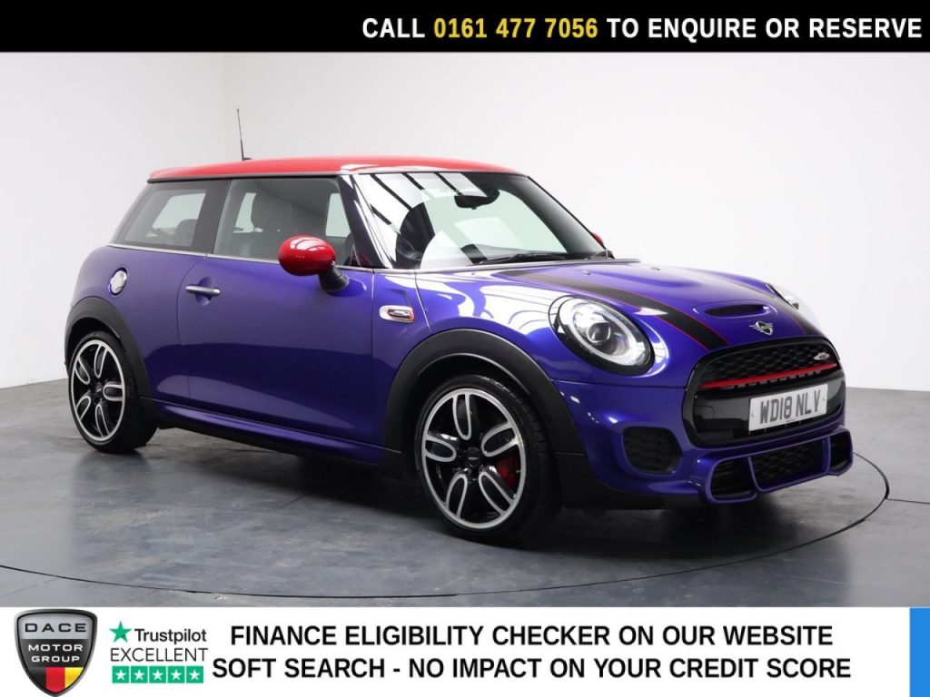 Used 2018 BLUE MINI HATCH Hatchback 2.0 John Cooper Works Hatchback 3dr Petrol Auto Euro 6 (s/s) (231 ps) (reg. 2018-06-26) for sale in Stockport