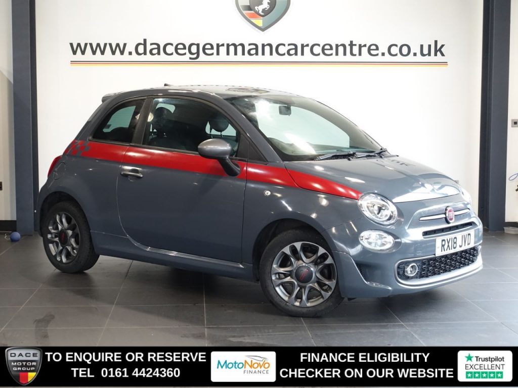 Used 2018 GREY FIAT 500 Hatchback 1.2 S Hatchback 3dr Petrol Manual Euro 6 (s/s) (69 bhp) (reg. 2018-03-31) for sale in Altrincham