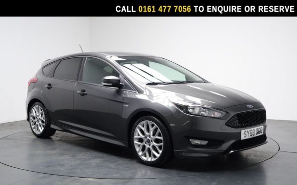 Used 2018 GREY FORD FOCUS Hatchback 1.0T EcoBoost ST-Line Hatchback 5dr Petrol Manual Euro 6 (s/s) (140 ps) (reg. 2018-09-01) for sale in Stockport