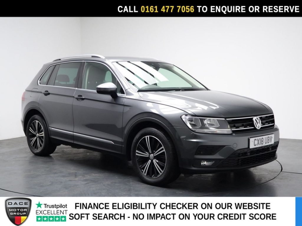 Used 2018 GREY VOLKSWAGEN TIGUAN SUV 1.4 TSI SE Navigation SUV 5dr Petrol Manual Euro 6 (s/s) (150 ps) (reg. 2018-03-29) for sale in Stockport