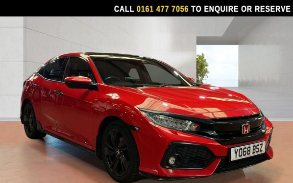 Used 2018 RED HONDA CIVIC Hatchback 1.5 VTEC Turbo GPF Sport Plus Hatchback 5dr Petrol Manual Euro 6 (s/s) (182 ps) (reg. 2018-12-29) for sale in Stockport