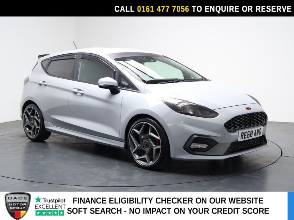 Used 2018 SILVER FORD FIESTA Hatchback 1.5T EcoBoost ST-3 Hatchback 5dr Petrol Manual Euro 6 (200 ps) (reg. 2018-10-26) for sale in Stockport