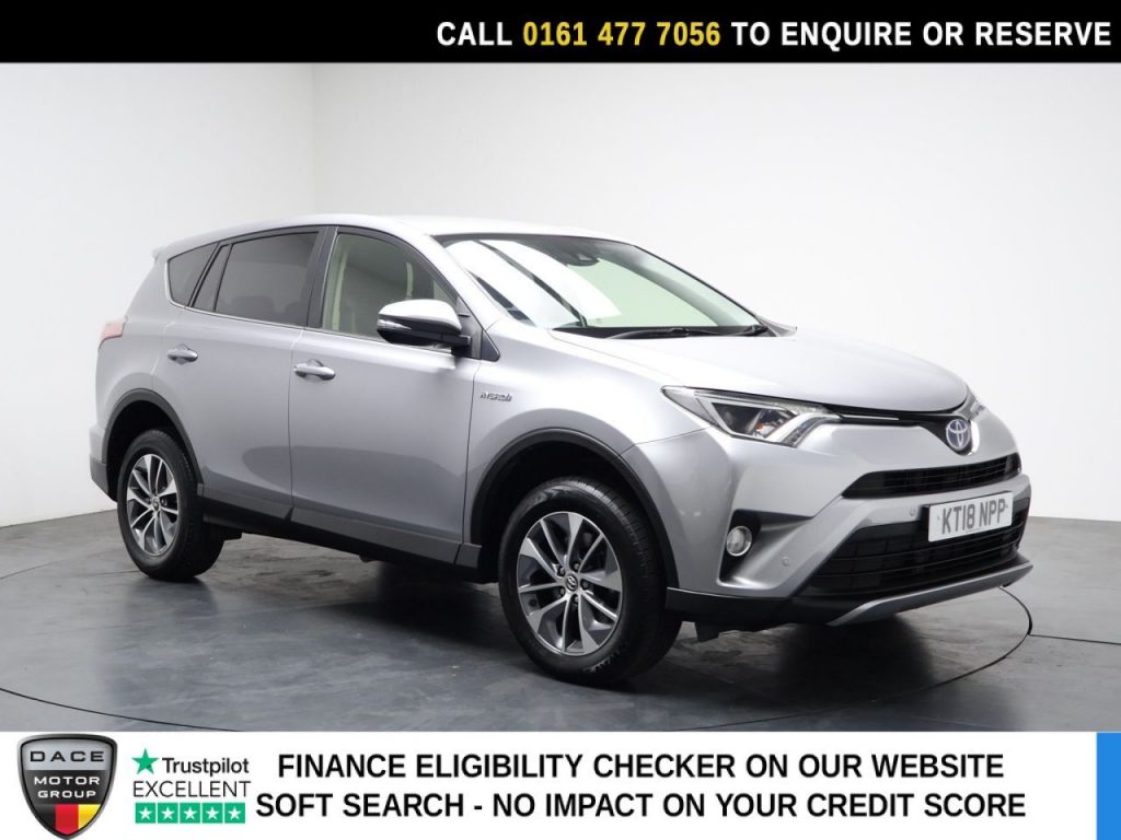 Used 2018 SILVER TOYOTA RAV4 SUV 2.5 VVT-h Icon Tech SUV 5dr Petrol Hybrid CVT Euro 6 (s/s) (197 ps) (reg. 2018-06-13) for sale in Stockport