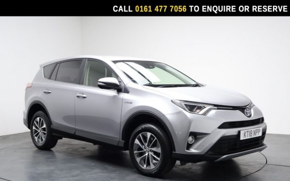 Used 2018 SILVER TOYOTA RAV4 SUV 2.5 VVT-h Icon Tech SUV 5dr Petrol Hybrid CVT Euro 6 (s/s) (197 ps) (reg. 2018-06-13) for sale in Stockport