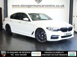 Used 2018 WHITE BMW 5 SERIES Saloon 3.0 530d M Sport Saloon 4dr Diesel Auto Euro 6 (s/s) (265 ps) (reg. 2018-05-01) for sale in Altrincham