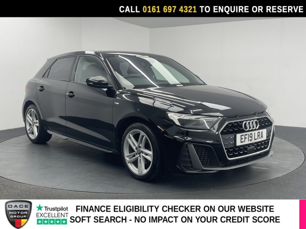 Used 2019 BLACK AUDI A1 Hatchback 1.0 TFSI 30 S line Sportback 5dr Petrol S Tronic Euro 6 (s/s) (116 ps) (reg. 2019-04-17) for sale in Manchester