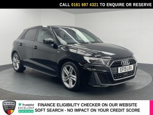 Used 2019 BLACK AUDI A1 Hatchback 1.0 TFSI 30 S line Sportback 5dr Petrol S Tronic Euro 6 (s/s) (116 ps) (reg. 2019-04-17) for sale in Manchester