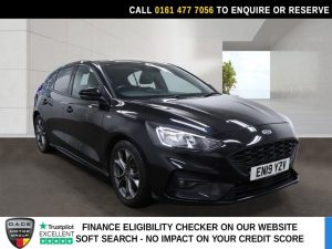 Used 2019 BLACK FORD FOCUS Hatchback 1.0T EcoBoost ST-Line Hatchback 5dr Petrol Manual Euro 6 (s/s) (125 ps) (reg. 2019-05-23) for sale in Stockport