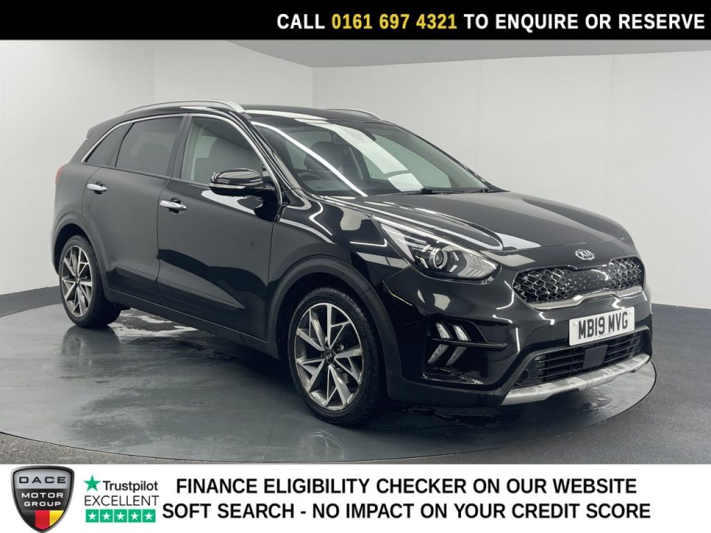 Used 2019 BLACK KIA NIRO SUV 1.6 GDi 3 SUV 5dr Petrol Hybrid DCT Euro 6 (s/s) (139 bhp) (reg. 2019-08-30) for sale in Manchester