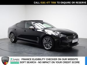 Used 2019 BLACK KIA STINGER Hatchback 2.0 T-GDi GT-Line S Gran Turismo 5dr Petrol Auto Euro 6 (s/s) (242 bhp) (reg. 2019-07-09) for sale in Stockport
