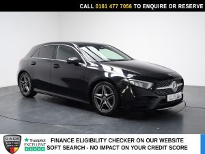 Used 2019 BLACK MERCEDES-BENZ A-CLASS Hatchback 1.5 A180d AMG Line Hatchback 5dr Diesel 7G-DCT Euro 6 (s/s) (116 ps) (reg. 2019-03-29) for sale in Stockport