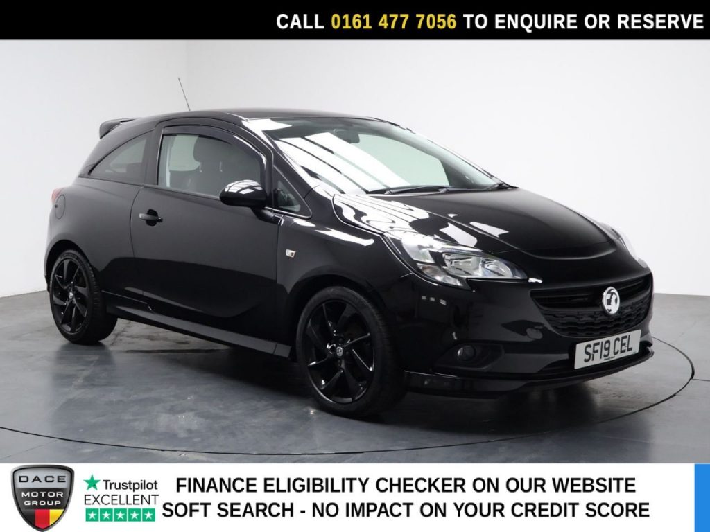 Used 2019 BLACK VAUXHALL CORSA Hatchback 1.4i ecoTEC SRi VX Line Nav Black Hatchback 3dr Petrol Manual Euro 6 (90 ps) (reg. 2019-06-24) for sale in Stockport
